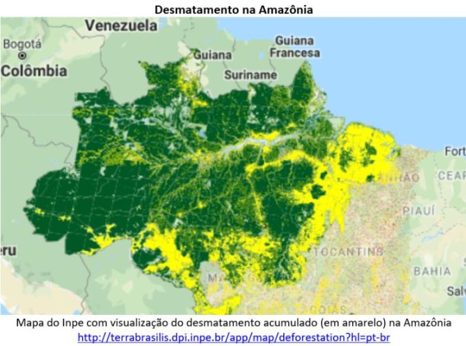 mapa desmatamento