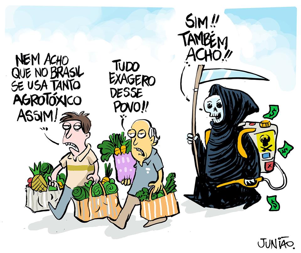 Charge do Junião_agrotóxicos no Brasil